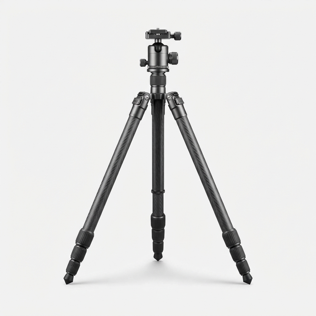 Carbon fiber travel tripod for cameras